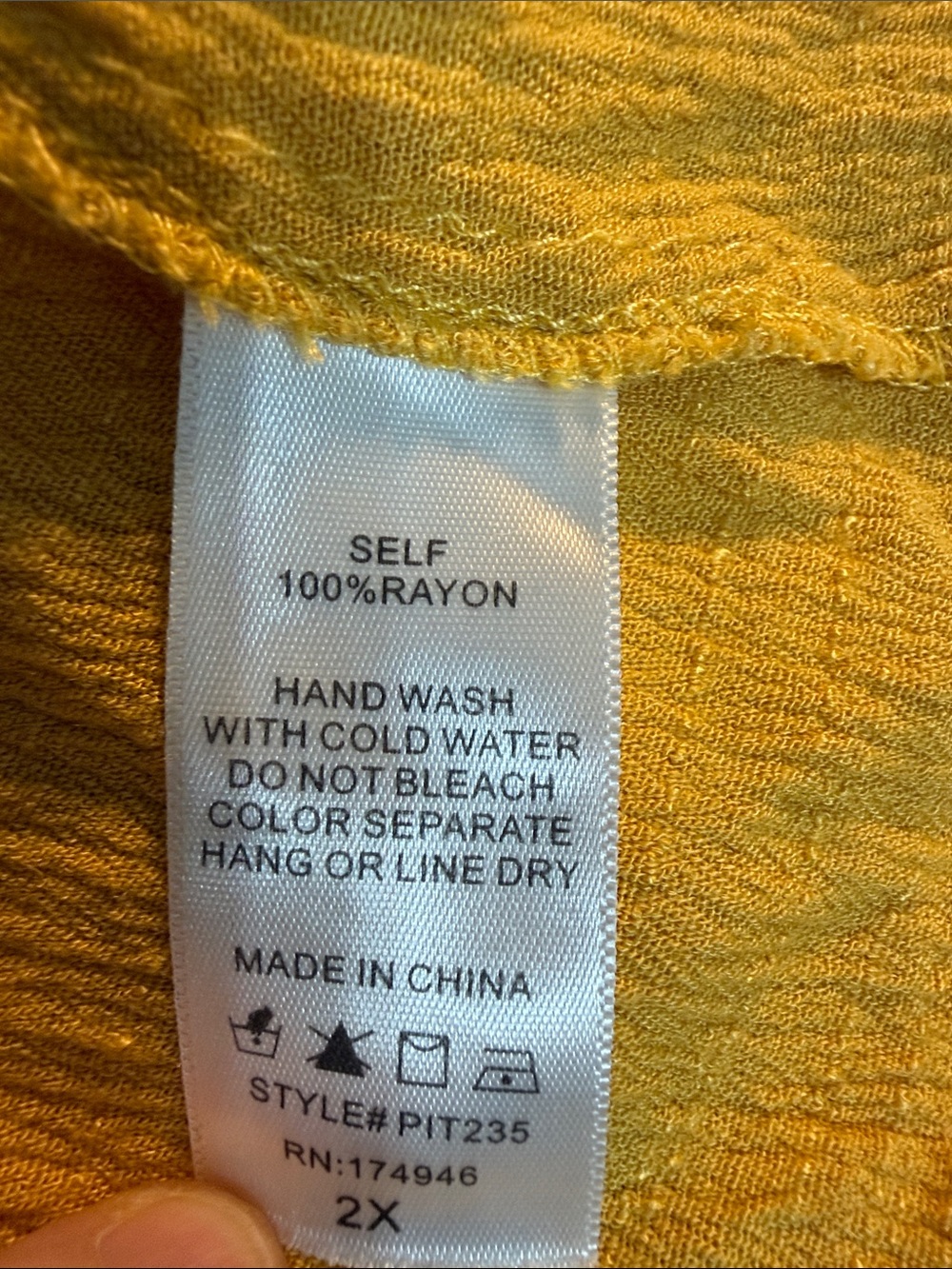 Embroidered Boho Women’s Top - Mustard - Picture 11 of 12